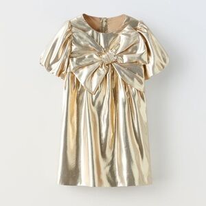 Zara Metallic Gold Dress